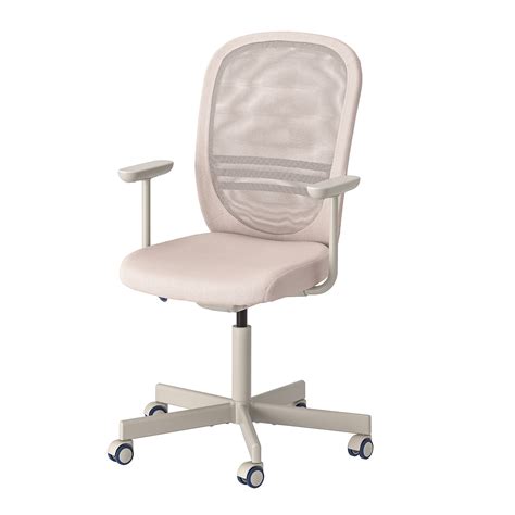 This ergonomic office chair keeps you comfy and focused with a high backrest that provides good support, made with airy mesh so you stay cool. . Ikea flintan